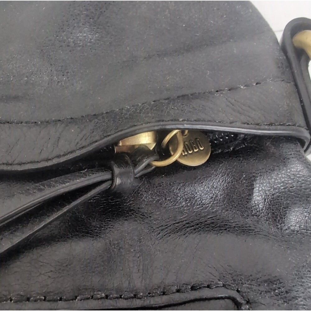 Hobo Liberty Black Leather Convertible Crossbody Shoulder Bag Purse - Picture 7 of 14